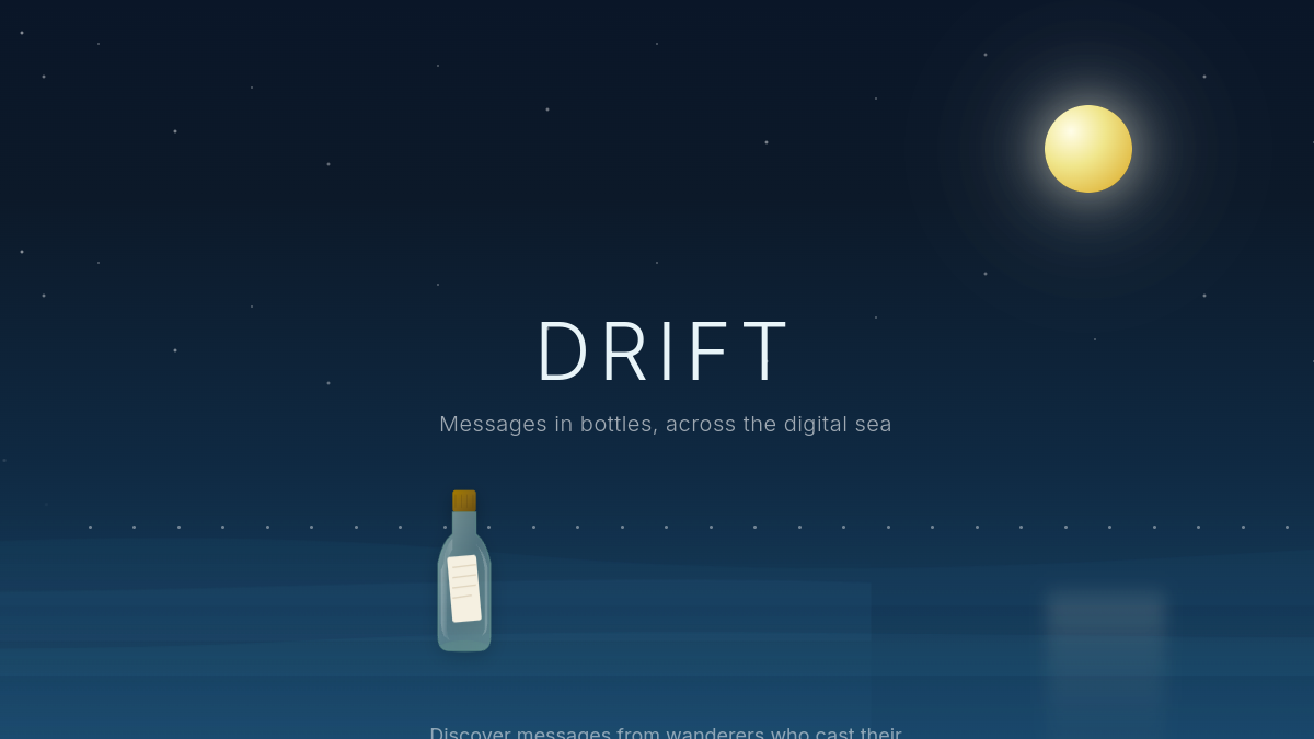 Screenshot von Drift - Messages in Bottles Across the Digital Sea