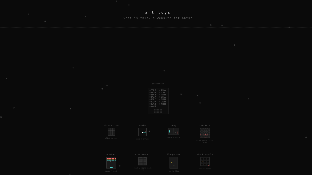 Screenshot von ant toys - ludicrously tiny playable games