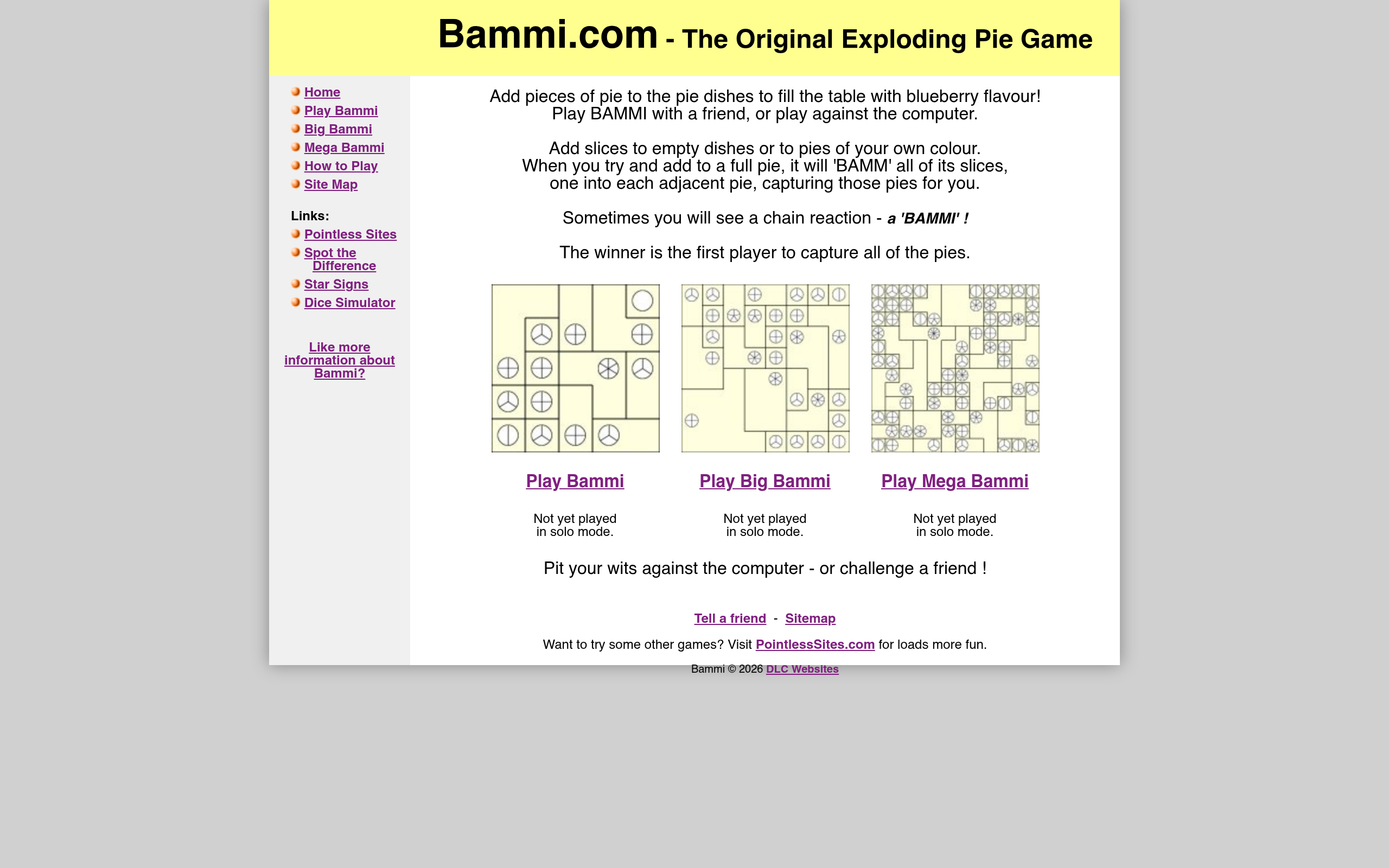 Screenshot von Bammi - The Exploding Pie Game - Bammi.com