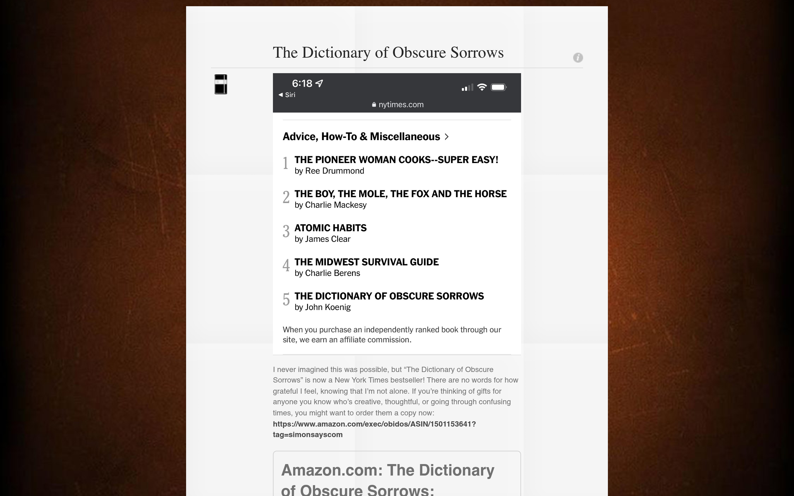 Screenshot von Dictionary of Obscure Sorrows