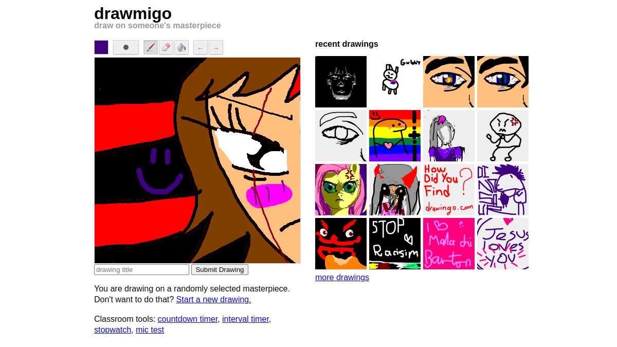 Screenshot von drawmigo - draw on someone's masterpiece