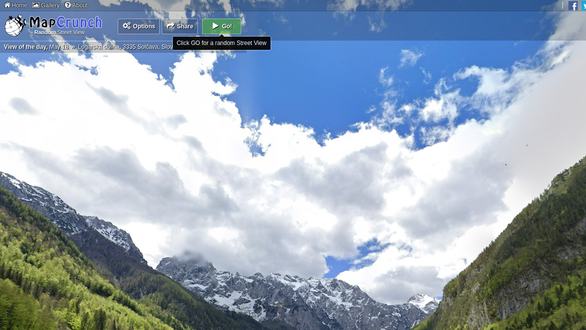 Screenshot von MapCrunch