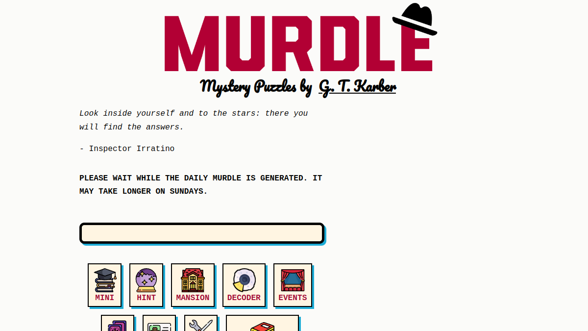 Screenshot von MURDLE: Daily mystery puzzles by G. T. Karber