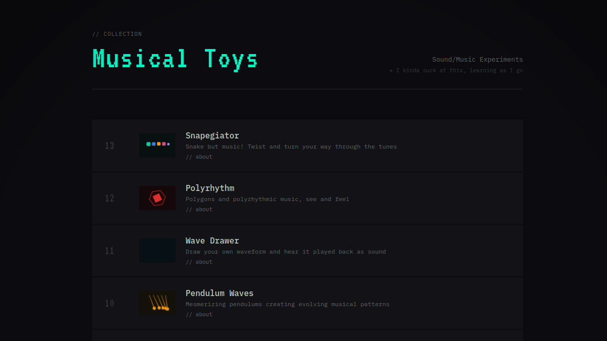 Screenshot von Musical Toys