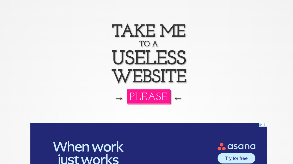 Screenshot von The Useless Web
