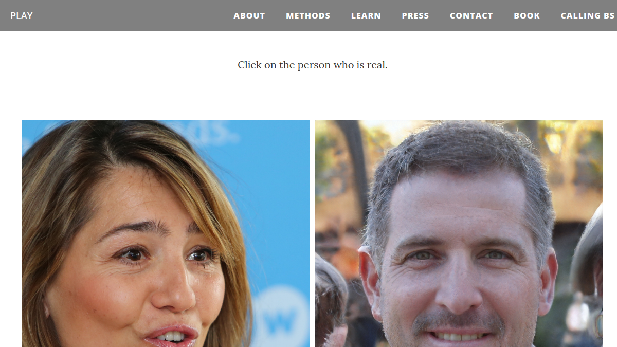 Screenshot von Which Face Is Real?