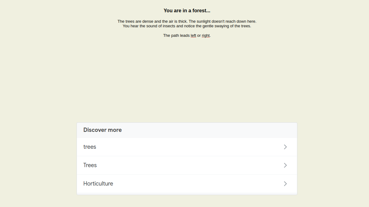 Screenshot von You are in a forest - Youareinaforest.com